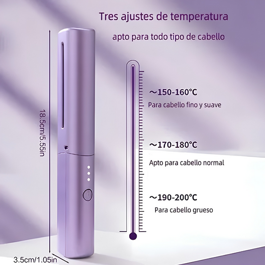 Mini Cepillo Alisador Portátil Inalámbrico - StiloHair